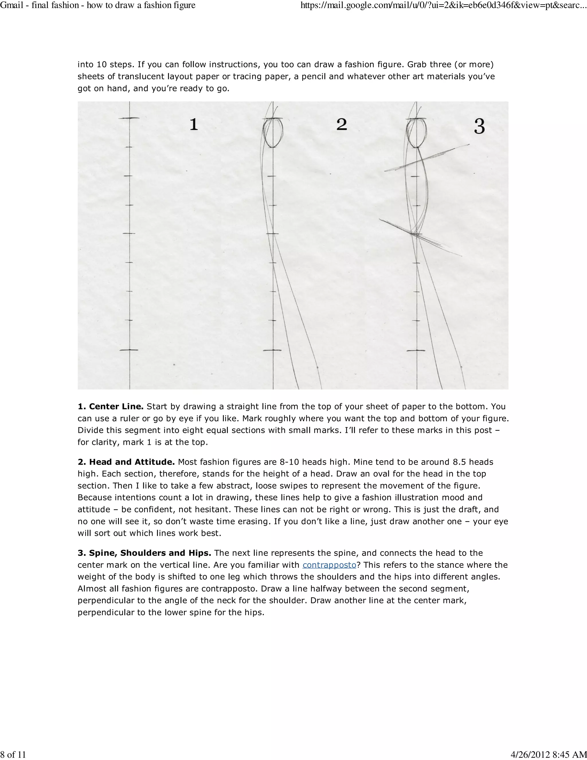 Gmail final fashion - how to draw a fashion figure | PDF