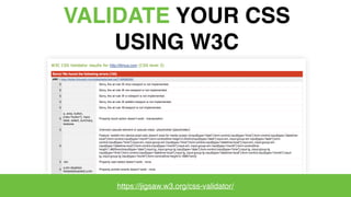 @KevinMandeville #CSSSummit
@media {
@font-face { }
}
DONOTNESTCSS@DECLARATIONS
❌
 