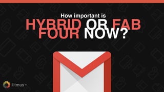 litmus ®
#LitmusLive
99%of market share now supports embedded CSS
Source: Litmus Email Analytics
 