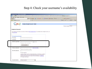 Step 4: Check your username’s availability
 