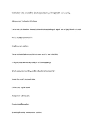 A Study on Gmail Account Structure, Verification, and Usage in Digital ...