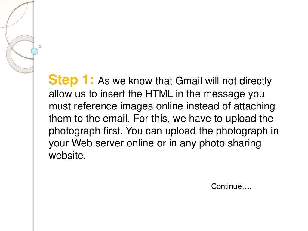 How To Insert HTML Into Gmail Mail Massage 