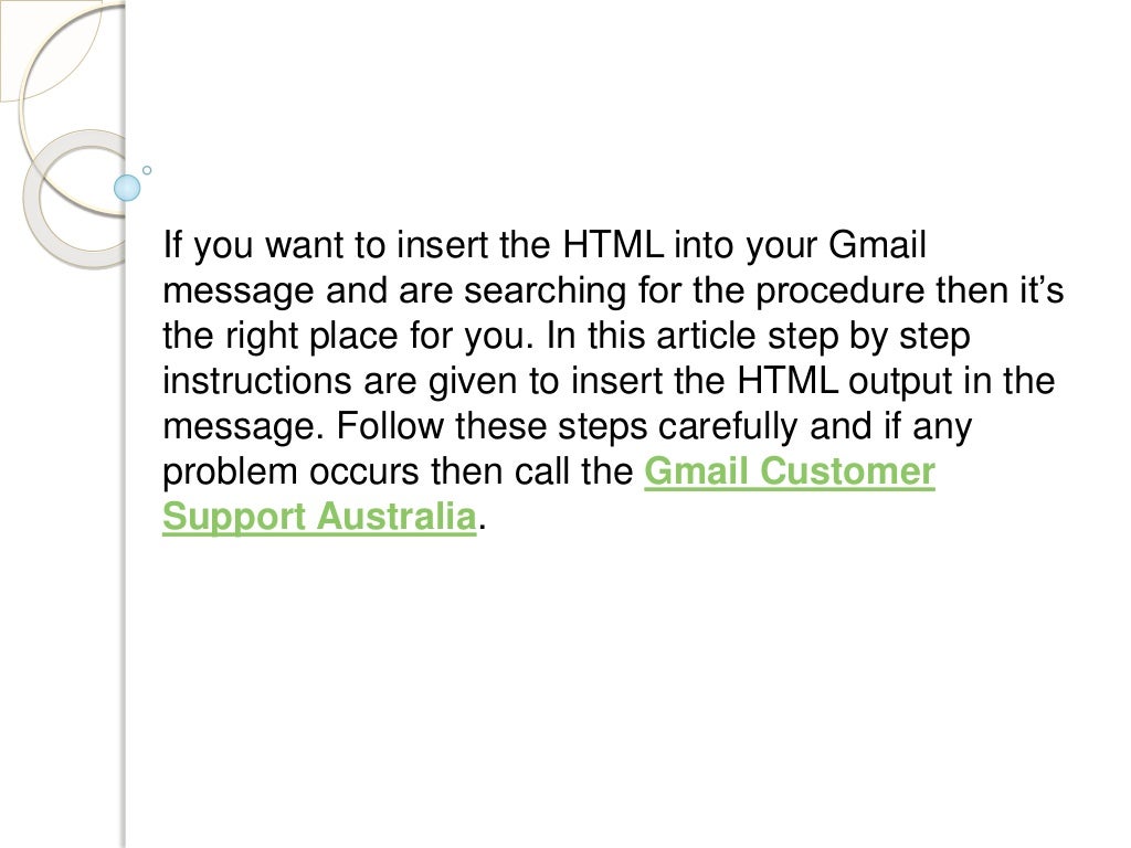 How To Insert HTML Into Gmail Mail Massage 