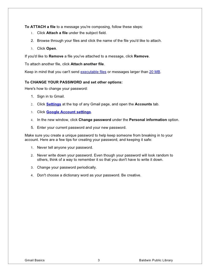 Introduction to Gmail - Instructions