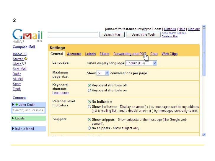 Gmail in english