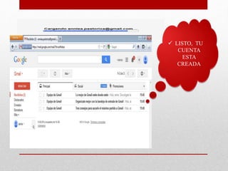  LISTO, TU
CUENTA
ESTA
CREADA