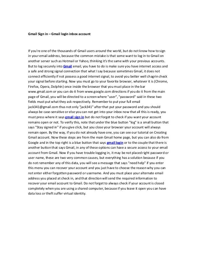 Gmail Account With Login Google Mail Sign In Now Gmail Account With Login Google Mail Sign In Now