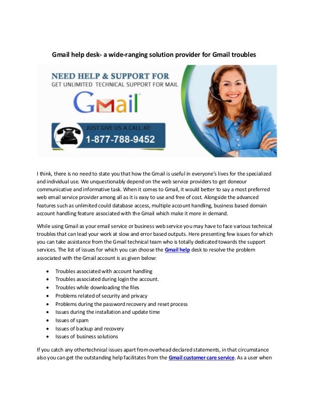 Gmail Help Desk A Wide Ranging Solution Provider For Gmail Troubles