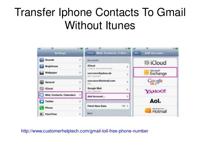 How to move my gmail contacts to icloud