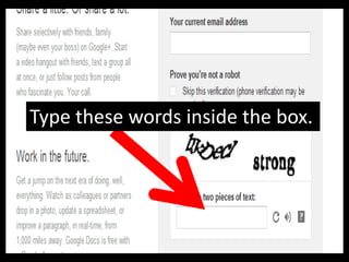 Type these words inside the box.
 