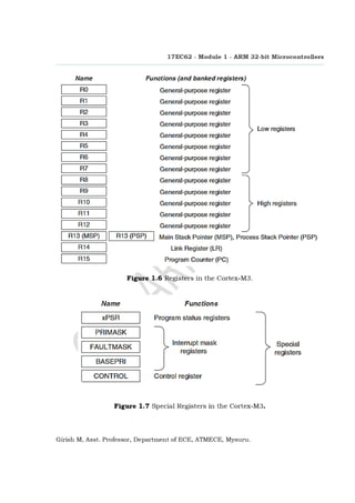 ARM 32 Bit Microcontrollers_Module-1_VTU_17EC62_Notes | PDF