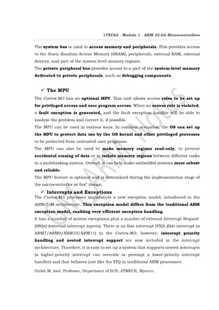 ARM 32 Bit Microcontrollers_Module-1_VTU_17EC62_Notes | PDF