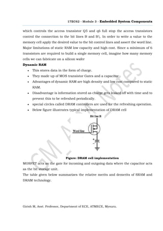 Module 3: Embedded System Components | PDF