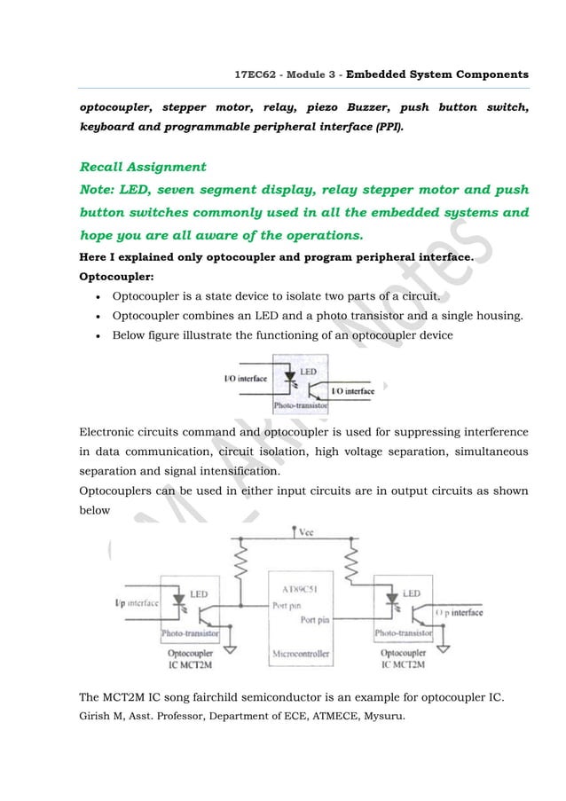 Module 3: Embedded System Components | PDF | Computer Peripherals ...