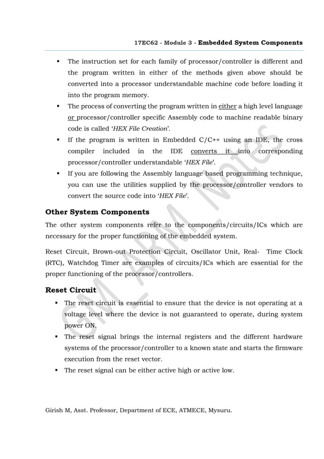 Module 3: Embedded System Components | PDF | Computer Peripherals ...