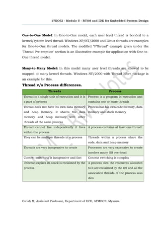 RTOS and IDE for Embedded System Design