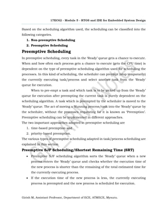 RTOS and IDE for Embedded System Design
