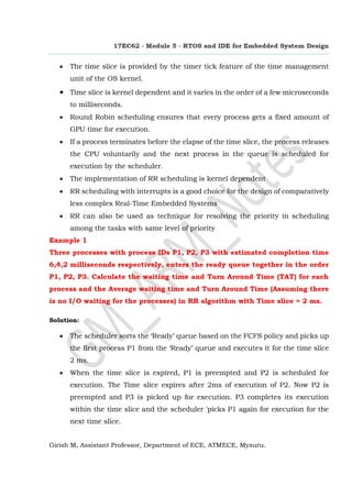 RTOS and IDE for Embedded System Design