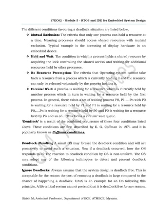 RTOS and IDE for Embedded System Design