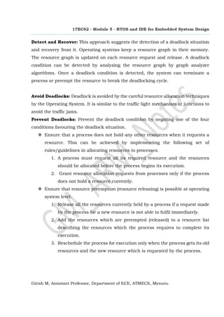 RTOS and IDE for Embedded System Design