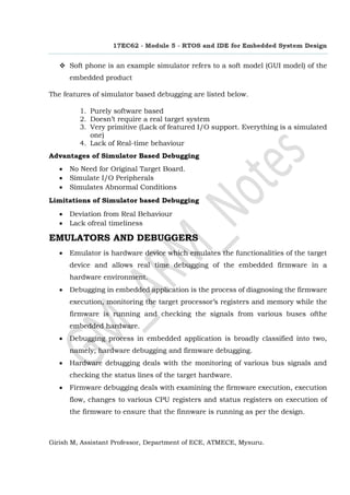 RTOS and IDE for Embedded System Design