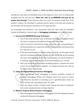 RTOS and IDE for Embedded System Design