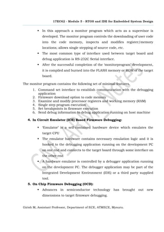 RTOS and IDE for Embedded System Design