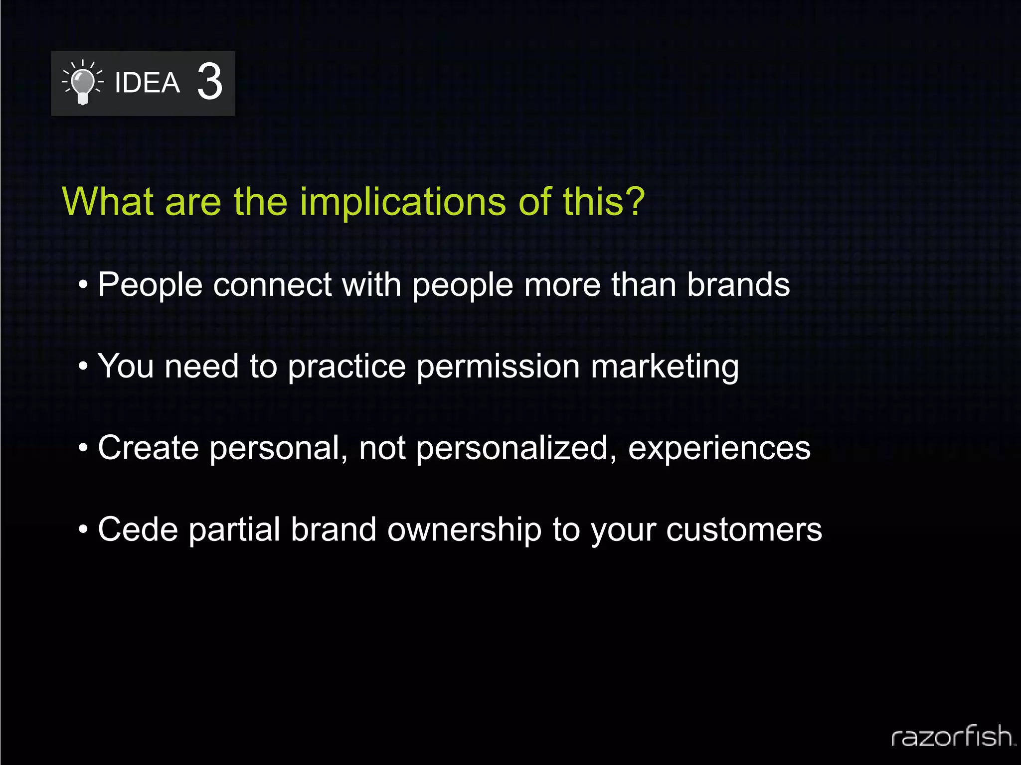 2.3.10Business, Marketing. Compliance leadership“I’ve got something to share”Venue hostExpert AdvisorFriendly promoterInternal and external contributorsActive & prominent Social Media participantsCompliance and Brand AuthoritySocial Media Governance Board:Participant/Content Creator:Moderator:Curator:Evangelist: Key Contributors:Social Media Leadership Team:Approver:There will be overlap (people will wear more than one hat). A member of the governance board could be a key contributor as a curator for a niche market. A moderator not only can, but should, be a key contributor. ROLES AND RESPONSIBILITIES