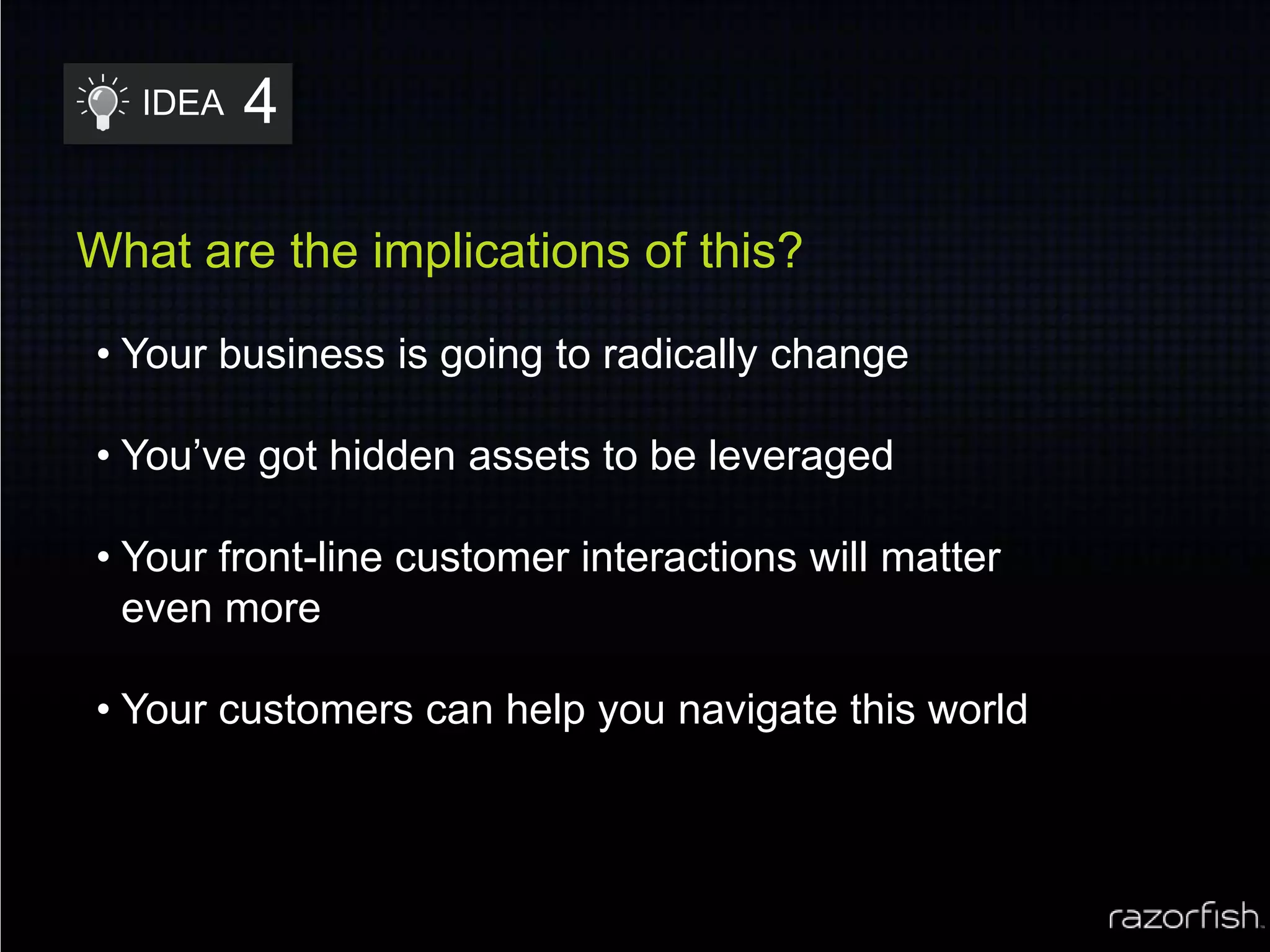 Create personal, not personalized, experiences