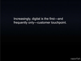 Increasingly, digital is the first—and frequently only—customer touchpoint.