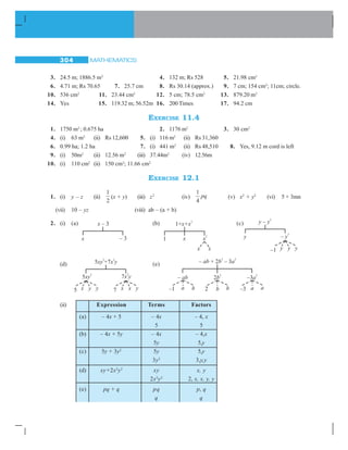 MATHEMATICS280
Here you got a net by suitably separating the edges. Is the
reverse process possible?
Hereisanetpatternforabox(Fig15.5).Copyanenlarged
version of the net and try to make the box by suitably folding
and gluing together. (You may use suitable units).Theboxisa
solid. It is a 3-D object with the shape of a cuboid.
Similarly,youcangetanetforaconebycuttingaslitalong
its slant surface (Fig 15.6).
You have different nets for different
shapes. Copy enlarged versions of the nets
given (Fig 15.7) andtrytomakethe3-Dshapes
indicated. (You may also like to prepare
skeleton models using strips of cardboard
fastened with paper clips).
Fig 15.7
We could also try to make a net for making a pyramid like the Great Pyramid in Giza
(Egypt) (Fig 15.8). That pyramid has a square base and triangles on the four sides.
See if you can make it with the given net (Fig 15.9).
Fig 15.5
Fig 15.6
Cube
(i)
Cone
(iii)
Cylinder
(ii)
Fig 15.9Fig 15.8
 