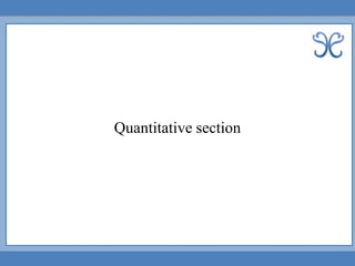 Quantitative section 