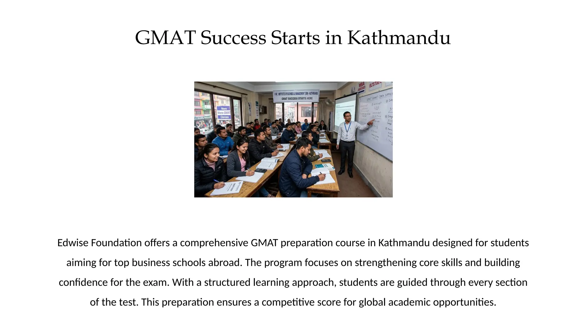 GMAT Classes in Kathmandu: Preparation Guide for MBA Abroad
