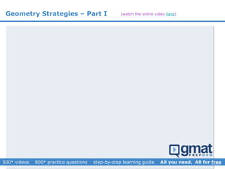 Geometry Strategies – Part I (watch the entire video here)
 