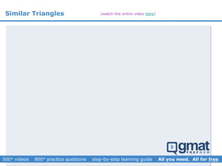 Similar Triangles (watch the entire video here)
 