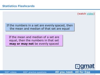 (watch video)
Statistics Flashcards
 