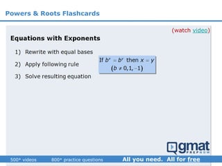 (watch video)
Powers & Roots Flashcards
 