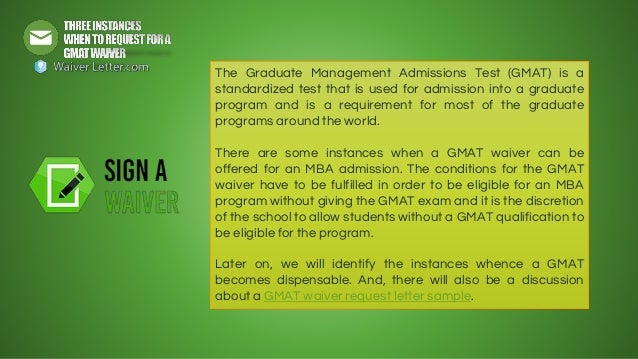 Three Instances When To Request For A Gmat Waiver