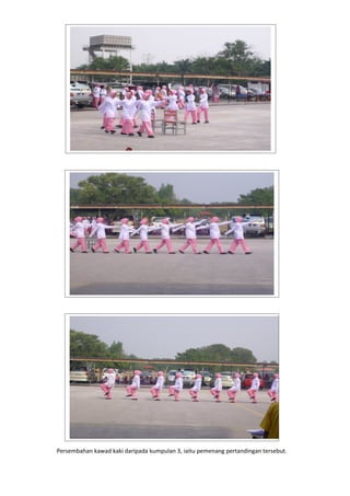 Persembahan kawad kaki daripada kumpulan 3, iaitu pemenang pertandingan tersebut.
 