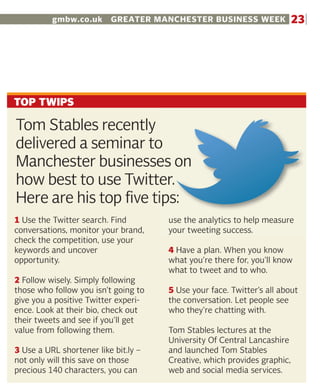 Top Twitter Tips Article