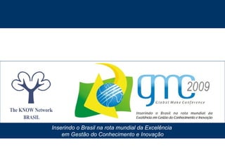 The KNOW Network Brasil www.tkn.org.br – falecom@tkn.org..br Inserindo o Brasil na rota mundial da Excelência  em Gestão do Conhecimento e Inovação 