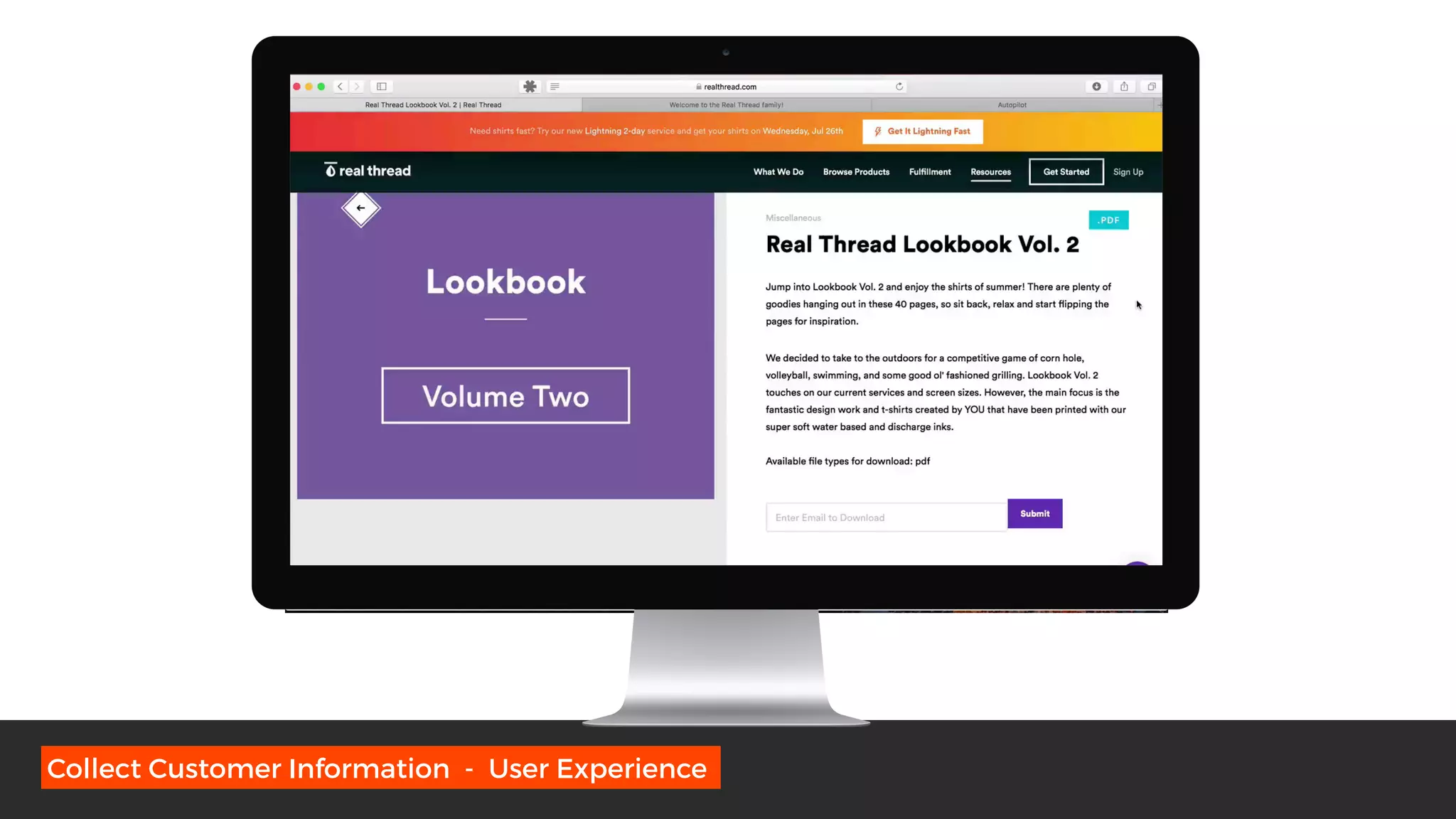 Collect Customer Information - User Experience
 