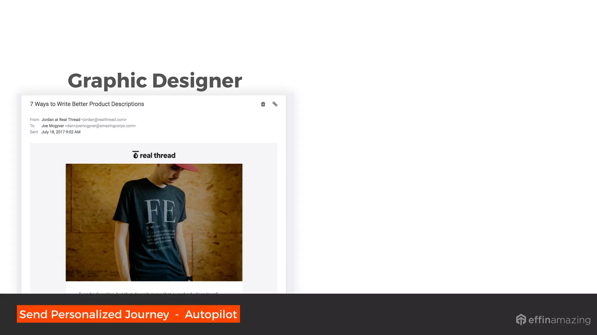 Graphic Designer
Send Personalized Journey - Autopilot
 
