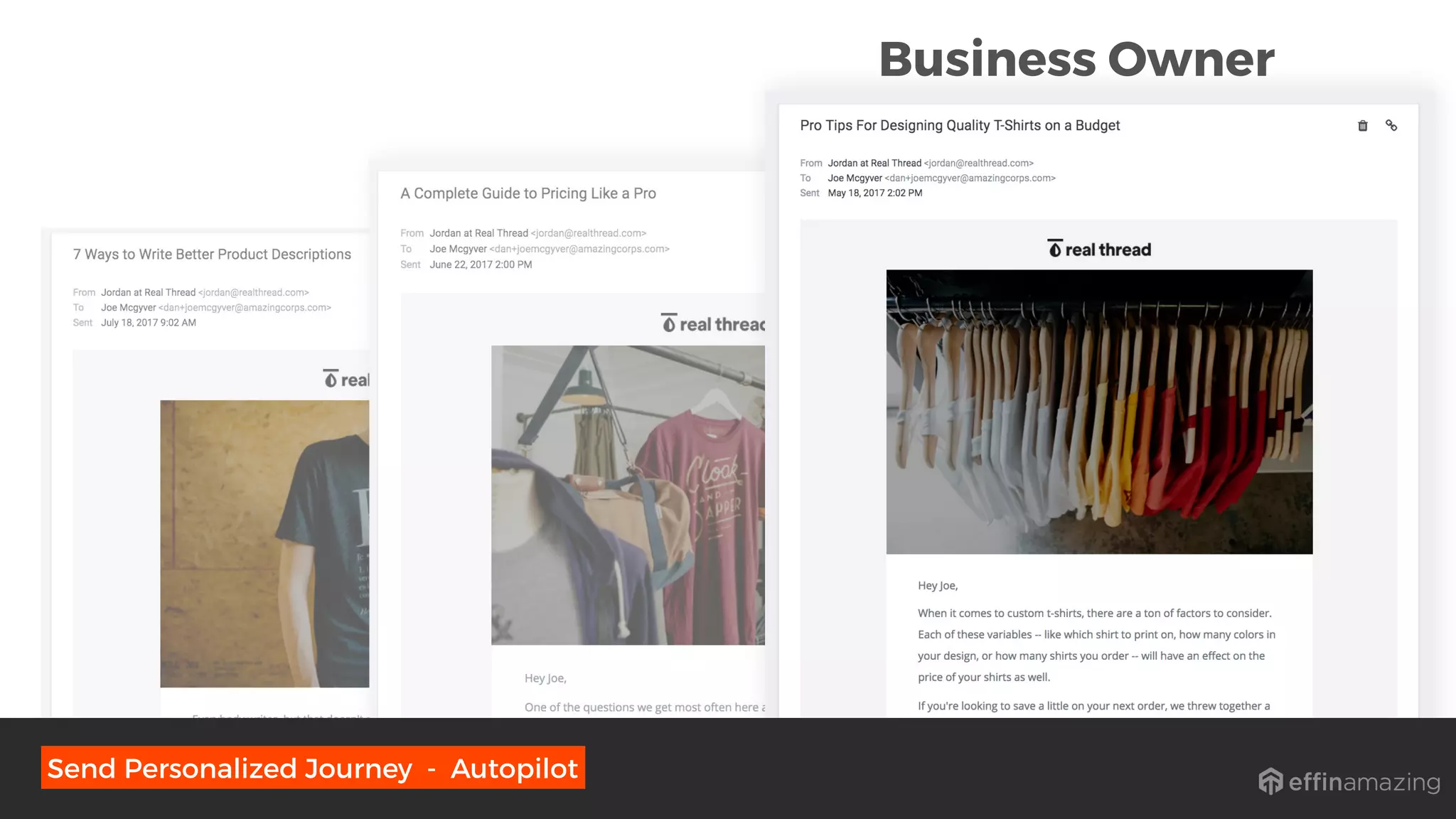 Business Owner
Send Personalized Journey - Autopilot
 