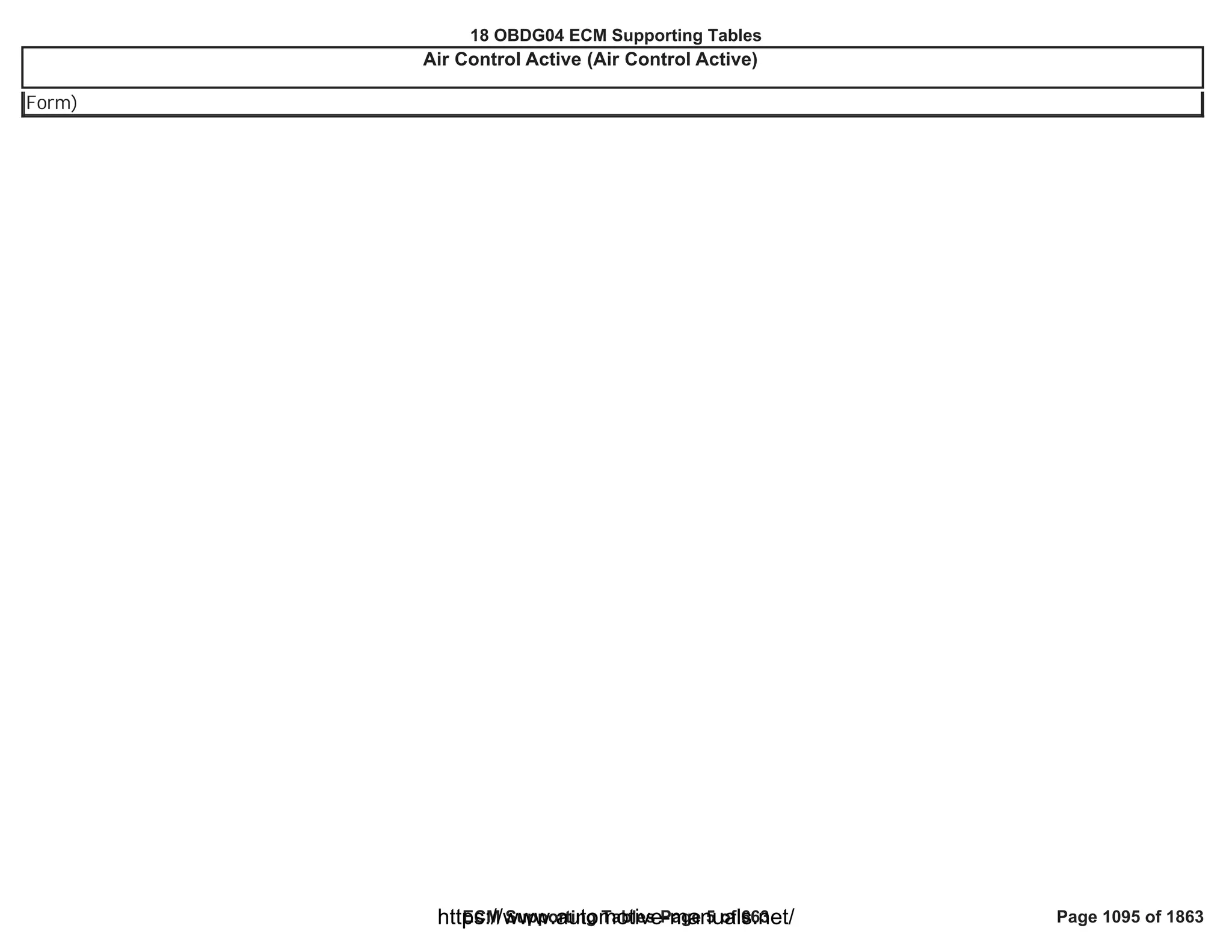 18 OBDG04 ECM Summary Tables