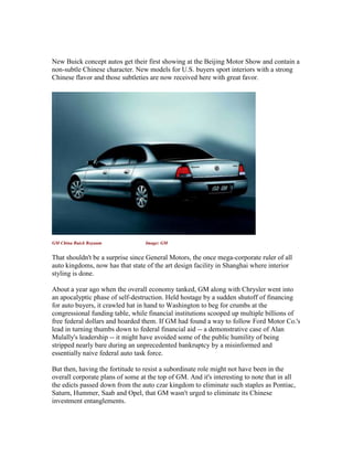 2009/2010 Auto Industry Analysis: GM's TRANSITION TO CHINA  (6)  eMOTION! REPORTS.com Slide 10