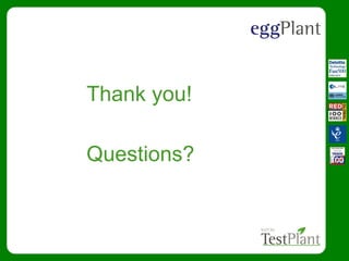 Thank you!
Questions?
 