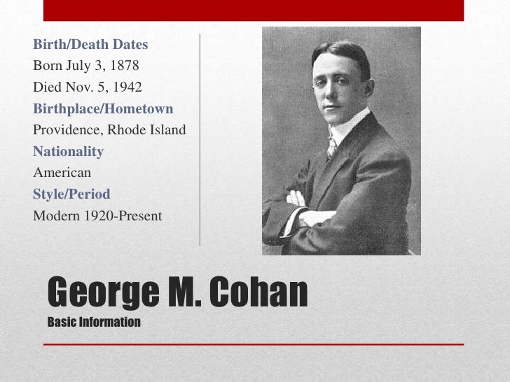 George M Cohan