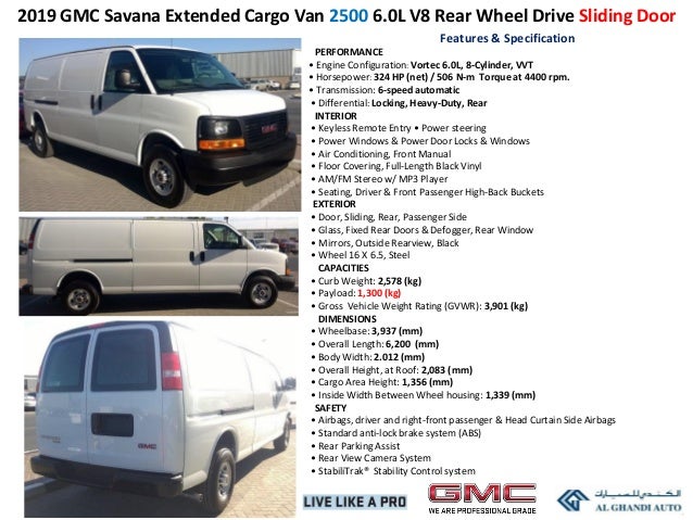 2019 gmc savana extended cargo van