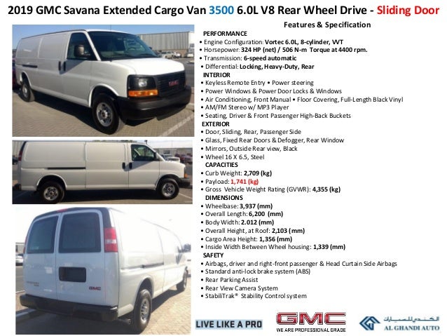 2019 gmc savana extended cargo van